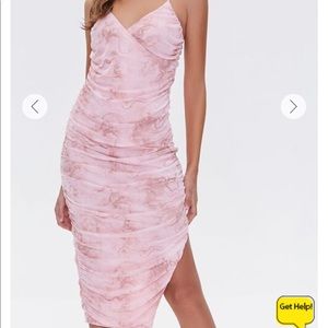 FOREVER 21 RUCHED CAMI DRESS // PINK // SMALL